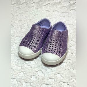 Native Jefferson Purple Glitter Size 7